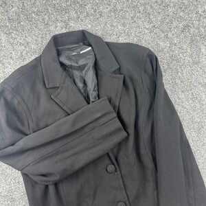 Jax Blazer Large Black Viscose Blend Button Up Mens